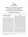 Research paper thumbnail of Modificación del mecanismo operacional del mecanostato óseo en un modelo de estrés nutricional por efecto del propranolol