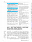 Research paper thumbnail of Effect of general hospital management on repeat episodes of deliberate self poisoning: cohort study