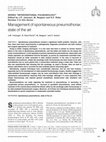 Research paper thumbnail of Management of spontaneous pneumothorax: state of the art