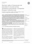 Research paper thumbnail of Short-term safety of thoracoscopic talc pleurodesis for recurrent primary spontaneous pneumothorax: a prospective European multicentre study