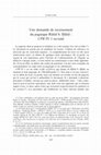 Research paper thumbnail of Une demande de recensement du pagarque Rāšid b. Ḫālid : CPR IV 1 revisité