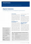 Research paper thumbnail of Atypical melanoma: clinicopathological features and management in general practice