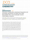 Research paper thumbnail of Discovery of piperidine-substituted thiazolo[5,4-d]pyrimidine derivatives as potent and orally bioavailable HIV-1 non-nucleoside reverse transcriptase inhibitors