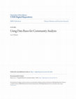 Research paper thumbnail of Using Data Bases for Community Analysis