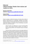 Research paper thumbnail of Editorial: Clinical Sociology Models: Interventions and Analysis in Africa