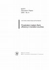 Research paper thumbnail of Privatization matters: Bank efficiency in transition countries