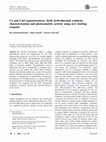 Research paper thumbnail of Cu and CuO nanostructures: facile hydrothermal synthesis, characterization and photocatalytic activity using new starting reagents