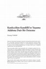 Research paper thumbnail of Kanlıca'dan Kandilli'ye Yaşama Adabına Dair Bir Deneme