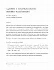 Research paper thumbnail of A problem in standard presentations of the Mere Addition Paradox