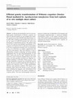 Research paper thumbnail of Efficient genetic transformation of Withania coagulans (Stocks) Dunal mediated by Agrobacterium tumefaciens from leaf explants of in vitro multiple shoot culture