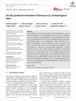 Research paper thumbnail of On the productive function of furnaces in archaeological sites