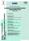 Research paper thumbnail of Presentazione Elementi Psicopatologia Psicoanalitica PAN 11 02 23