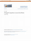 Research paper thumbnail of Managed competition: lessons from Britain