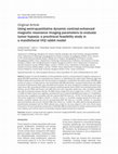 Research paper thumbnail of Using semi-quantitative dynamic contrast-enhanced magnetic resonance imaging parameters to evaluate tumor hypoxia: a preclinical feasibility study in a maxillofacial VX2 rabbit model