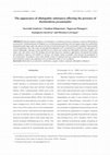 Research paper thumbnail of The appearance of allelopathic substances affecting the presence of Burkholderia pseudomallei