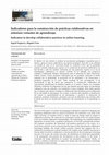 Research paper thumbnail of Indicadores para la construcción de prácticas colaborativas en entornos virtuales de aprendizaje/Indicators to develop collaborative practices in online learning