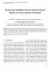 Research paper thumbnail of End-2-End Verifiable Internet Voting Protocol Based on Homomorphic Encryption