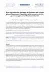 Research paper thumbnail of A partial molecular phylogeny of Rhadinaea and related genera (Squamata, Dipsadidae) with comments on the generic assignment of Rhadinaea eduardoi