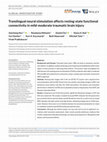 Research paper thumbnail of Translingual neural stimulation affects resting‐state functional connectivity in mild‐moderate traumatic brain injury