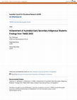 Research paper thumbnail of Achievement of Australia\u27s Early Secondary Indigenous Students: Findings from TIMSS 2003