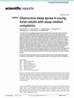 Research paper thumbnail of Obstructive sleep apnea in young Asian adults with sleep-related complaints