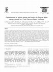 Research paper thumbnail of Optimization of power output and study of electron beam energy spread in a Free Electron Laser oscillator