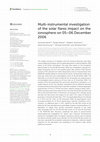 Research paper thumbnail of Multi-instrumental investigation of the solar flares impact on the ionosphere on 05–06 December 2006