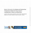 Research paper thumbnail of Novel In Vitro and In Vivo Models and Potential New Therapeutics to Break the Vicious Cycle of Cryptosporidium Infection and Malnutrition