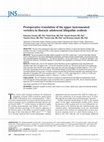 Research paper thumbnail of Postoperative translation of the upper instrumented vertebra in thoracic adolescent idiopathic scoliosis