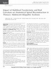 Research paper thumbnail of Impact of Multilevel Facetectomy and Rod Curvature on Anatomical Spinal Reconstruction in Thoracic Adolescent Idiopathic Scoliosis