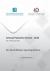 Research paper thumbnail of Azmi Bishara's Opening Lecture at the Annual Palestine Forum - 2023