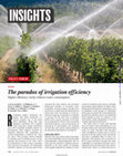 Research paper thumbnail of The paradox of irrigation efficiency