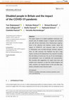 Research paper thumbnail of Disabled people in Britain and the impact of the COVID ‐19 pandemic