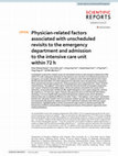 Research paper thumbnail of Physician-related factors associated with unscheduled revisits to the emergency department and admission to the intensive care unit within 72 h