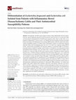 Research paper thumbnail of Differentiation of Escherichia fergusonii and Escherichia coli Isolated from Patients with Inflammatory Bowel Disease/Ischemic Colitis and Their Antimicrobial Susceptibility Patterns