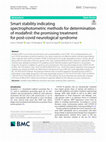 Research paper thumbnail of Smart stability indicating spectrophotometric methods for determination of modafinil: the promising treatment for post-covid neurological syndrome