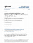 Research paper thumbnail of Hyaline Fibromatosis Syndrome: A Novel Mutation and Recurrent Founder Mutation in the CMG2/ANTXR2 Gene