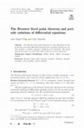 Research paper thumbnail of The Brouwer fixed point theorem and periodic solutions of differential equations