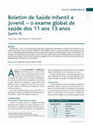 Research paper thumbnail of Boletim de saúde infantil e juvenil - O exame global de saúde dos 11 aos 13 anos (Parte II)