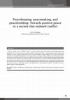 Research paper thumbnail of Peacekeeping, Peacemaking and Peacebuilding