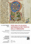 Research paper thumbnail of PER UNA FILOLOGIA INTEGRATA DEI TESTI E DELLE IMMAGINI; S. Picarelli, La genesi del corredo figurativo del codice medievale. Indagine sul ruolo delle istruzioni al miniatore