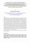 Research paper thumbnail of Conflicts in Language Adoption as Instruction Medium for Teaching in Primary Schools in Nigeria