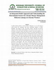 Research paper thumbnail of An Integrated Model Approach and Understanding the Determinants Factors for Chronic Disease Management Behaviors among Low-Income Workers