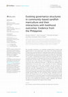 Research paper thumbnail of Evolving governance structures in community-based sandfish mariculture and their interactions with livelihood outcomes: Evidence from the Philippines