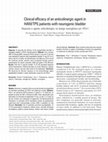 Research paper thumbnail of Clinical efficacy of an anticolinergic agent in HAM/TPS patients with neurogenic bladder