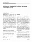 Research paper thumbnail of Discovering task assignment rules for assembly line balancing via genetic programming