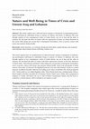 Research paper thumbnail of Nature and Well-Being in Times of Crisis and Unrest: Iraq and Lebanon