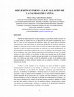 Research paper thumbnail of REFLEXIÓN ENTORNO A LA EVALUACIÓN DE LA CALIDAD EDUCATIVA