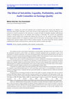 Research paper thumbnail of The Effect of Solvability, Liquidity, Profitability, and the Audit Committee on Earnings Quality