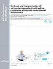 Research paper thumbnail of Synthesis and characterization of polyacrylamide/crotonic acid and its composites with carbon nanotube and